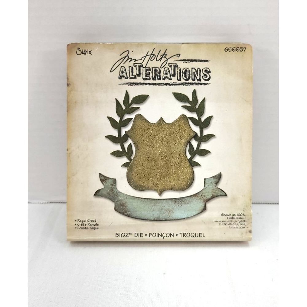 Sizzix Bigz Die Tim Holtz Alterations‎ Regal Crest 656637